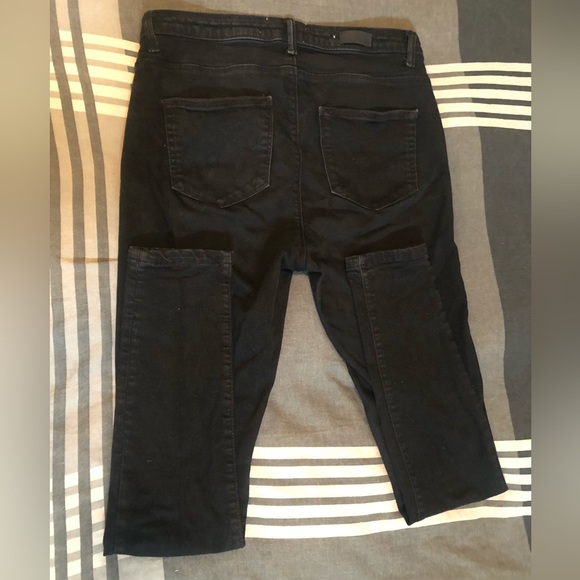 Lola Jeans sz32 sustainable stretch denim black skinny high rise 31” inseam - Picture 2 of 8